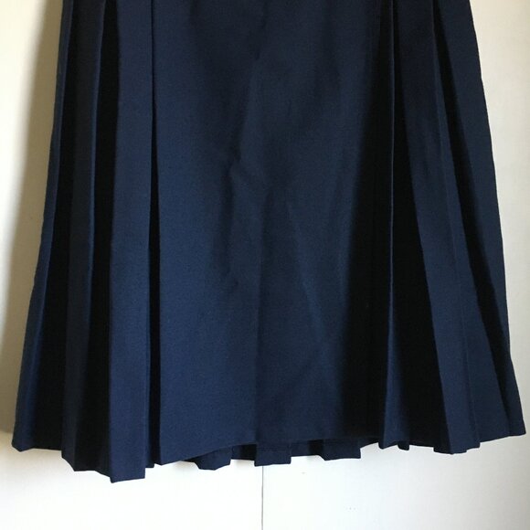 Designer Double-Breasted Pleated Official Military Skirt 28W - Picture 5 of 12